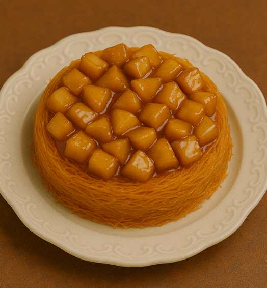 Caramel Apple Kunafa Pie