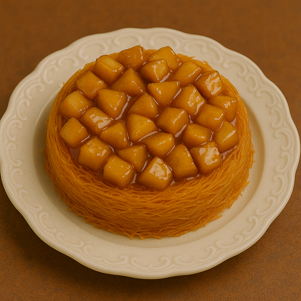 Caramel Apple Kunafa Pie